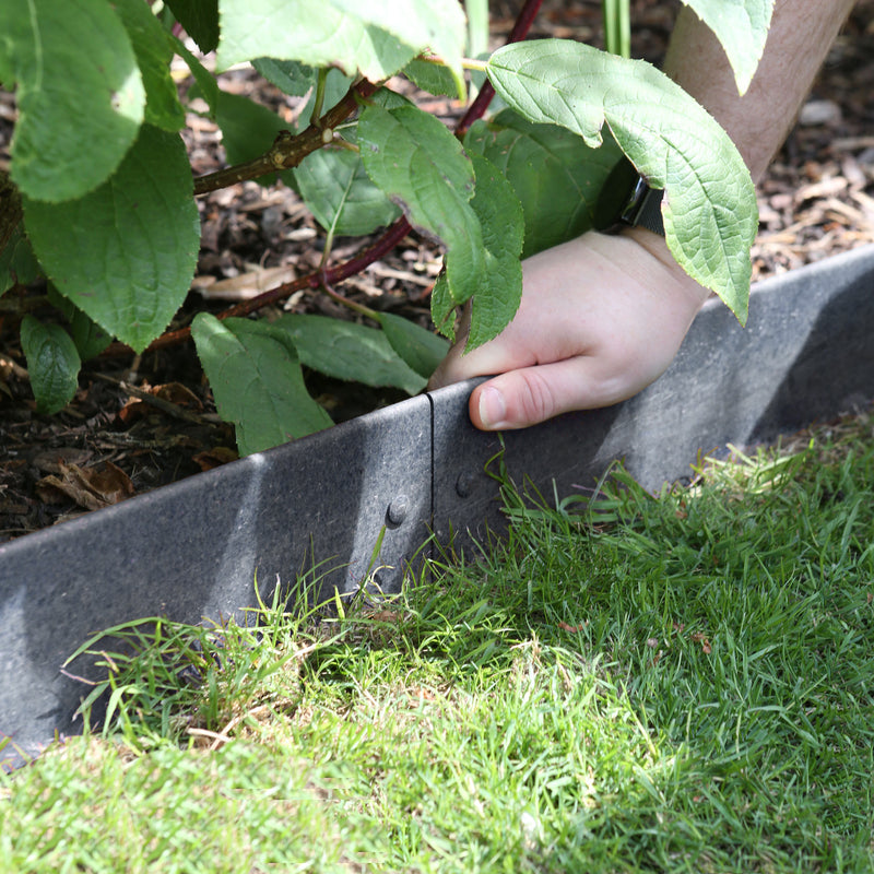 5pc Steel Lawn Edging Set - 5m x 8cm - By Harbour Housewares