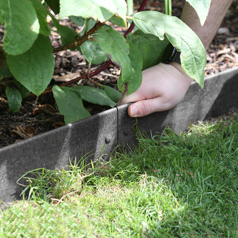 5pc Steel Lawn Edging Set - 5m x 8cm - By Harbour Housewares