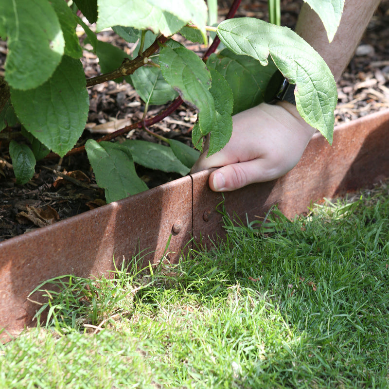 5pc Steel Lawn Edging Set - 5m x 16cm - By Harbour Housewares