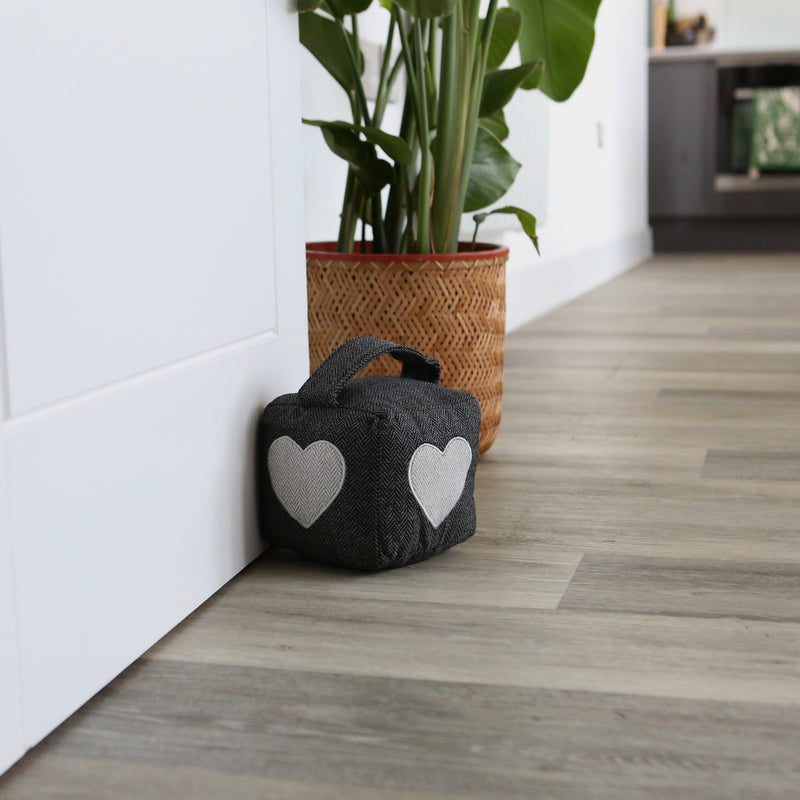 Heart Herringbone Door Stop - By Nicola Spring