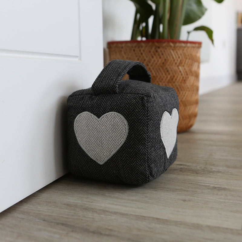 Heart Herringbone Door Stop - By Nicola Spring