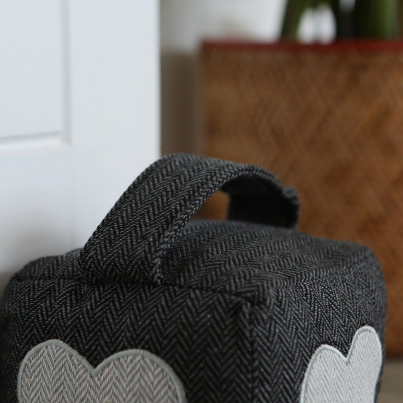 Heart Herringbone Door Stop - By Nicola Spring