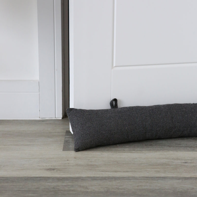 Classic Herringbone Draught Excluder - 79cm - By Nicola Spring