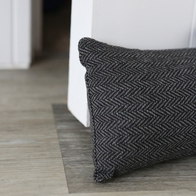 Heart Herringbone Draught Excluder - 79cm - By Nicola Spring