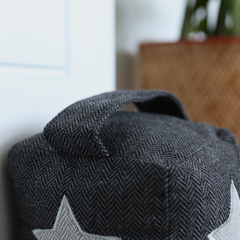 Star Herringbone Door Stop - By Nicola Spring