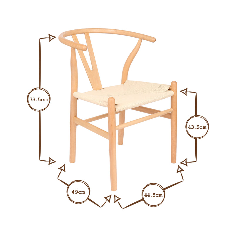 White Oak Wooden Wishbone Dining Chair - By Nicholas Winter