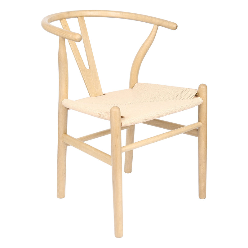 White Oak Wooden Wishbone Dining Chair - By Nicholas Winter