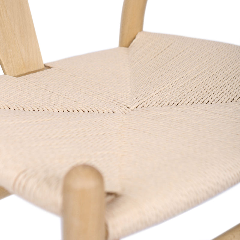 White Oak Wooden Wishbone Dining Chair - By Nicholas Winter