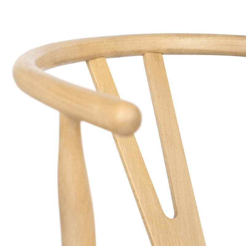 White Oak Wooden Wishbone Dining Chair - By Nicholas Winter