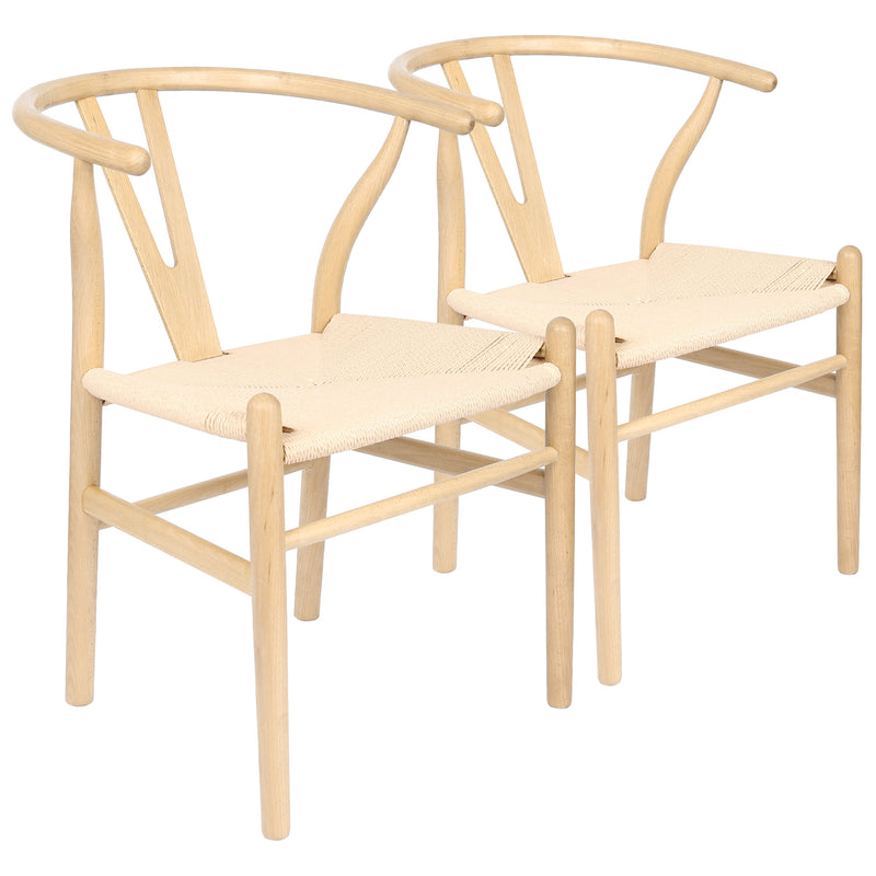 White Oak Wooden Wishbone Dining Chair - By Nicholas Winter