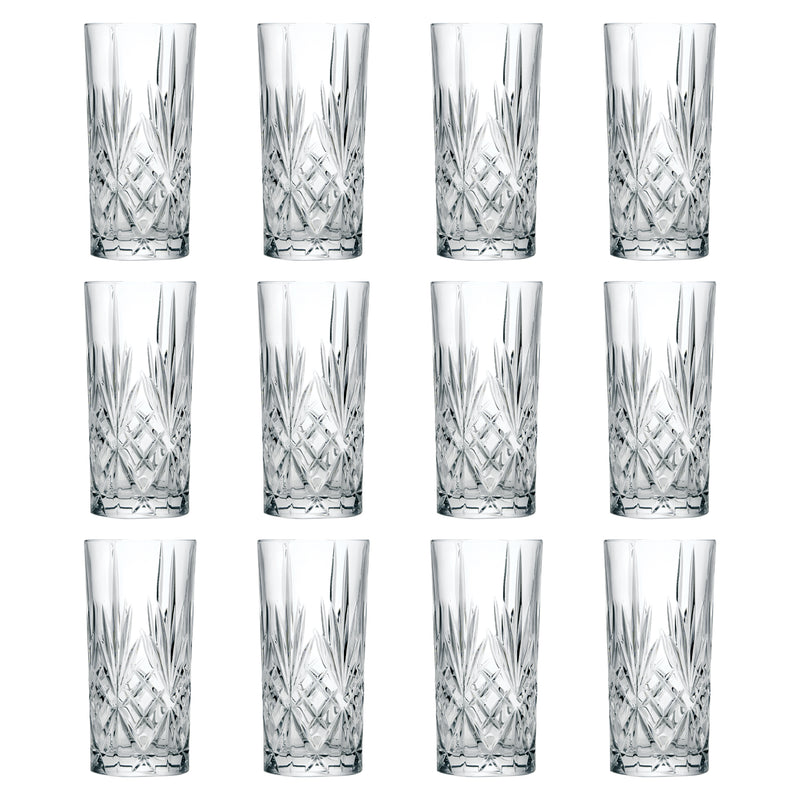 360ml Melodia Highball Glasses - Pack of 12 - By RCR Crystal