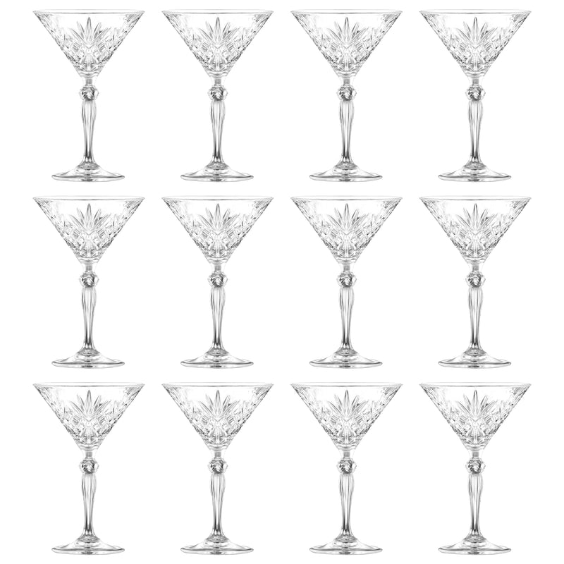 210ml Melodia Martini Glasses - Pack of 12 - By RCR Crystal