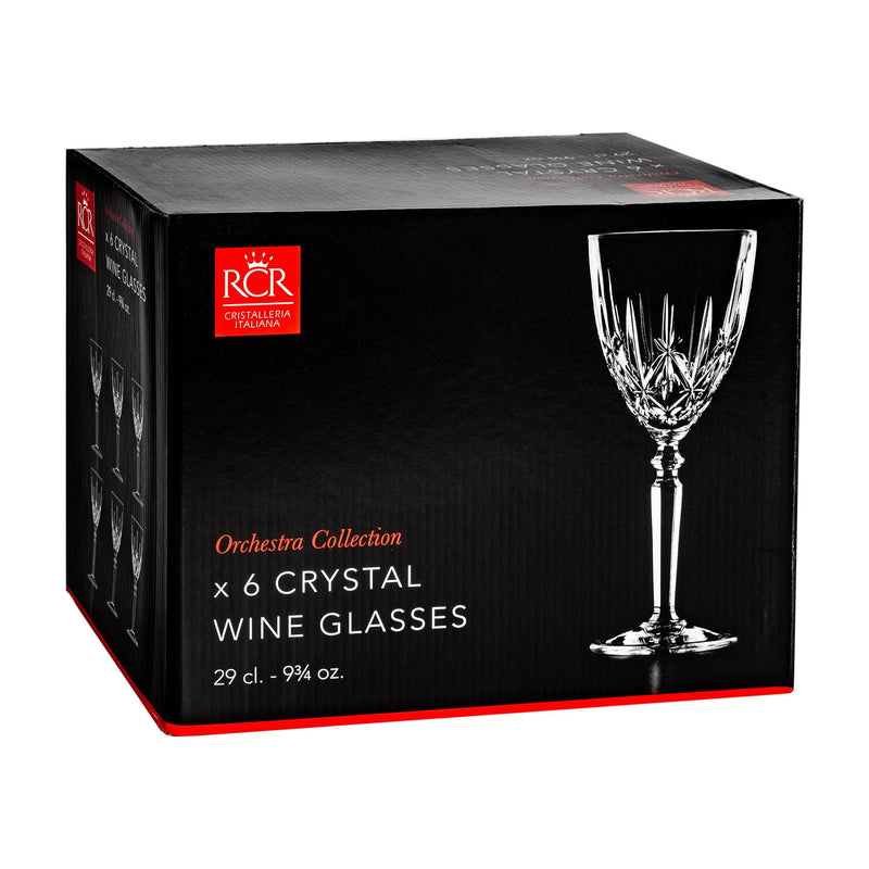 290ml Orchestra Wine Glasses - Pack of 12 - By RCR Crystal