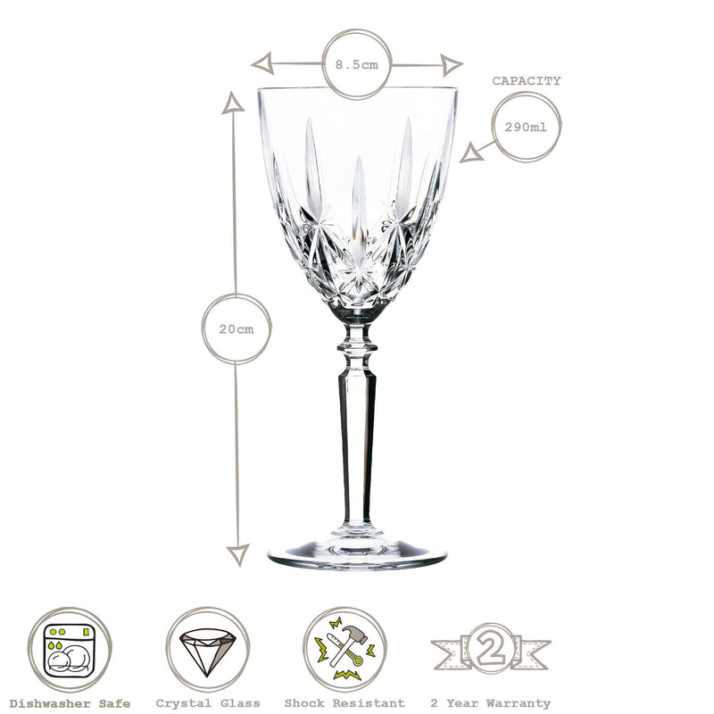 290ml Orchestra Wine Glasses - Pack of 12 - By RCR Crystal