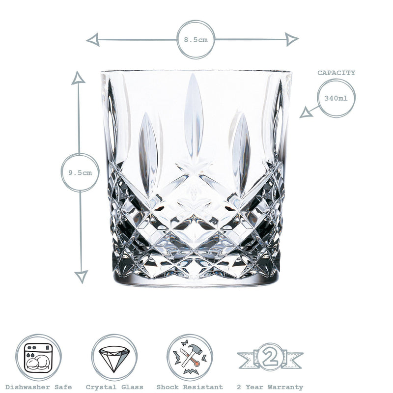 340ml Orchestra Whisky Glasses - Pack of 12 - By RCR Crystal