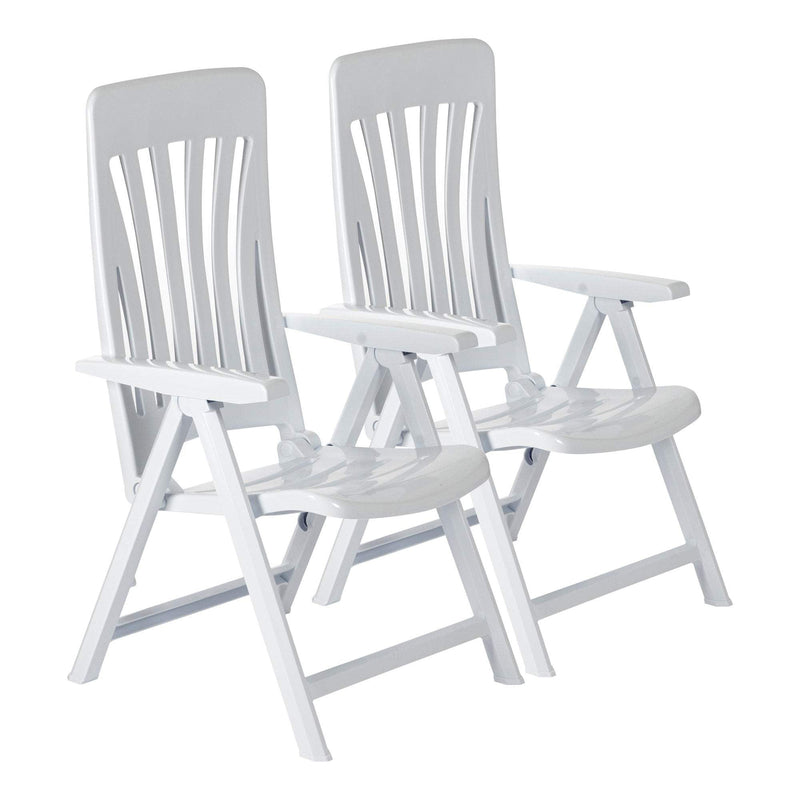 Blanes Reclining Sun Lounger Chairs - Pack of Two - By Resol