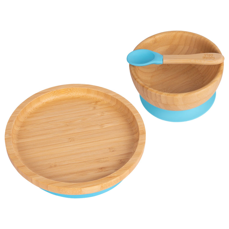 Round Open Bamboo Suction Dinner Set