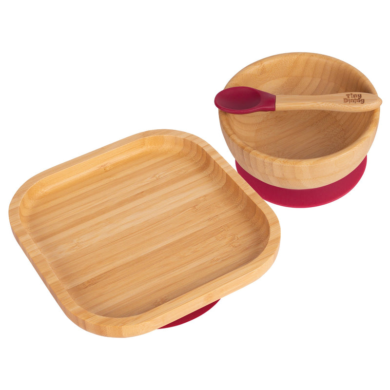 Square Open Bamboo Suction Dinner Set