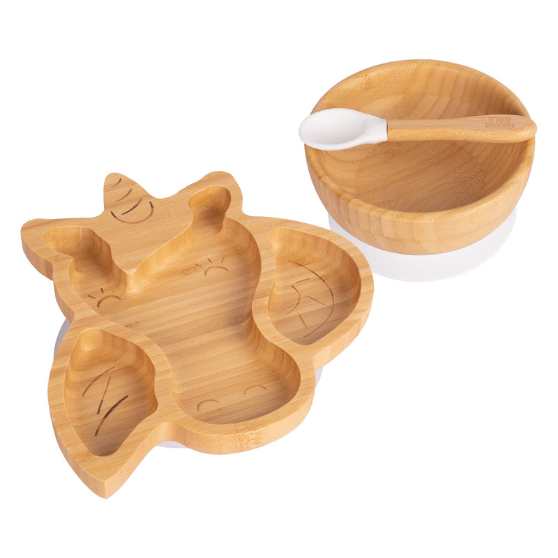 Bella The Unicorn Bamboo Suction Dinner Set