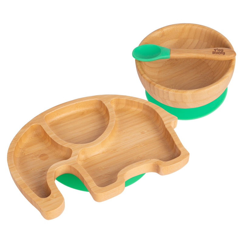 Eden The Elephant Bamboo Suction Dinner Set