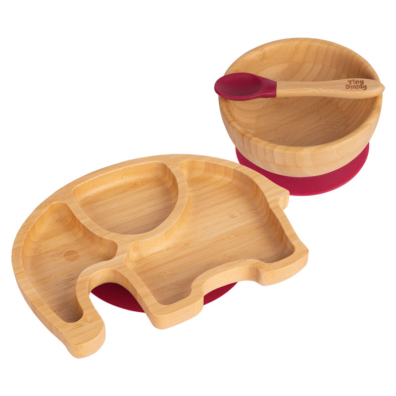 Eden The Elephant Bamboo Suction Dinner Set