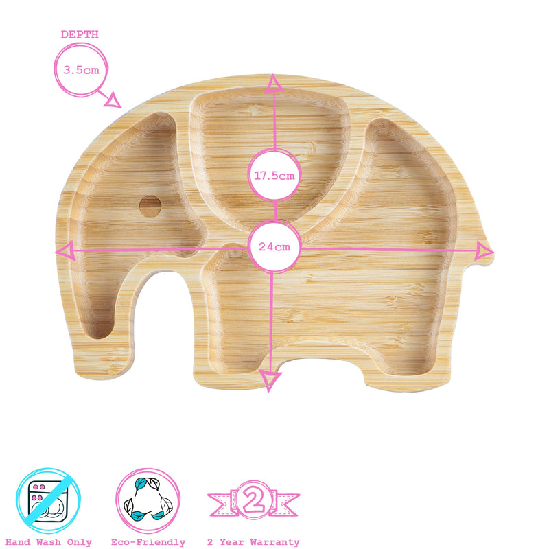 Eden The Elephant Bamboo Suction Dinner Set