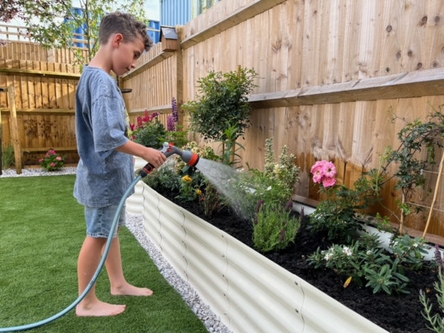 180cm x 90cm Rounded Galvanised Steel Raised Garden Bed - By Harbour Housewares