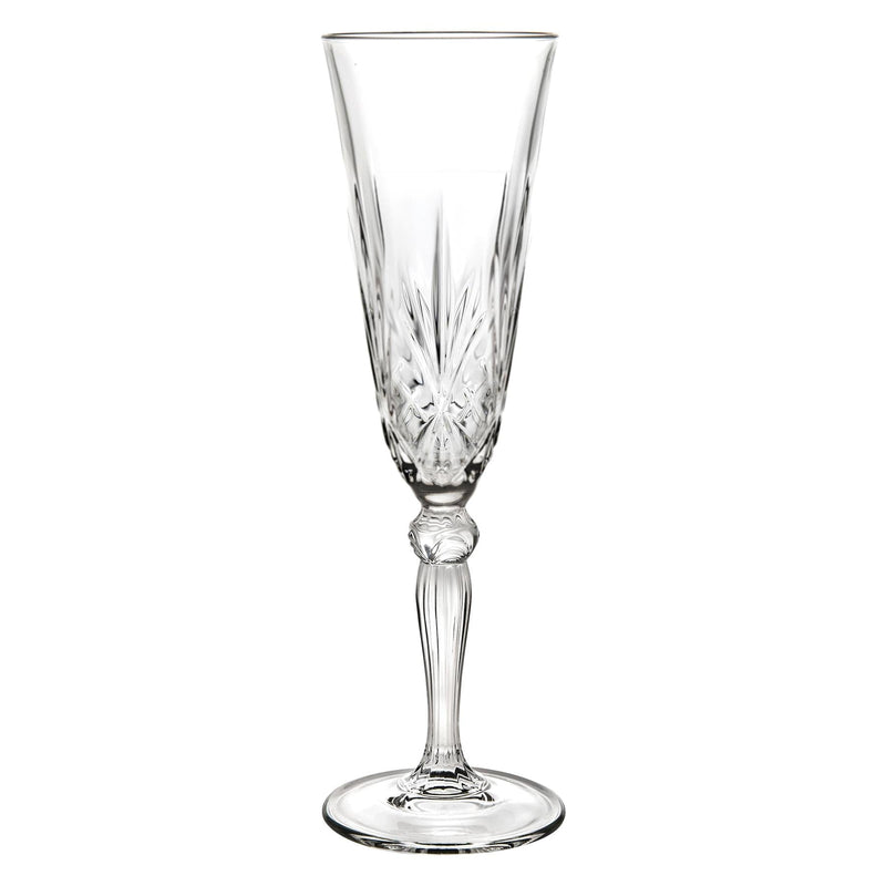 160ml Melodia Glass Champagne Flutes - Pack of 12 - By RCR Crystal