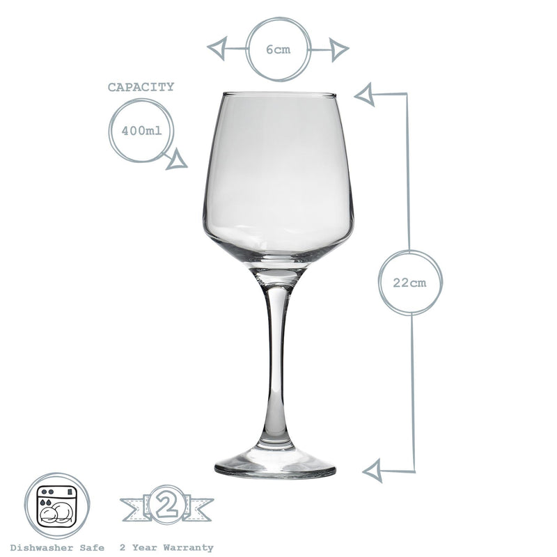 400ml Tallo Wine Glasses - Pack of 12 - By Argon Tableware