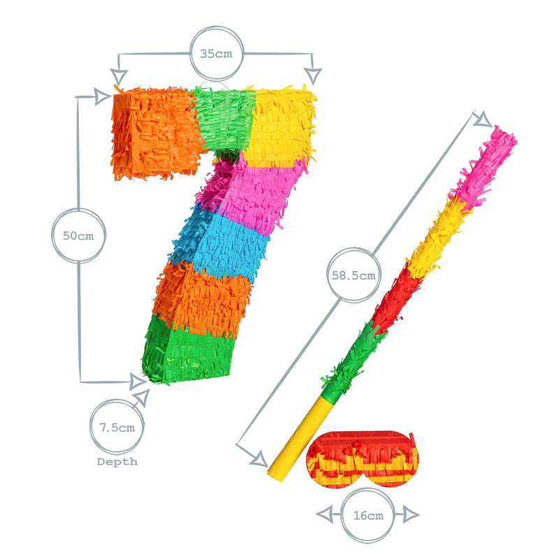 Number 7 Pinata Party Set - By Fax Potato