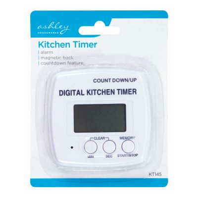 Magnetic Digital Kitchen Timer - White - By Ashley