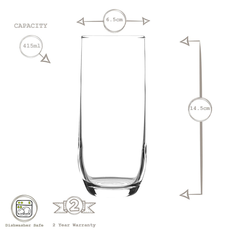 415ml Sude Highball Glasses - By Lav