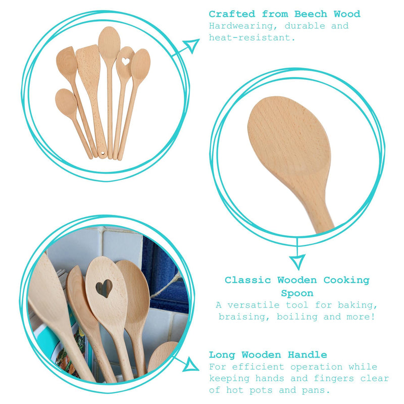 Wooden Cooking Spoon - 30cm - By Argon Tableware