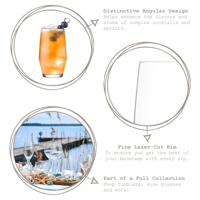 495ml Ella Highball Glasses - By Lav