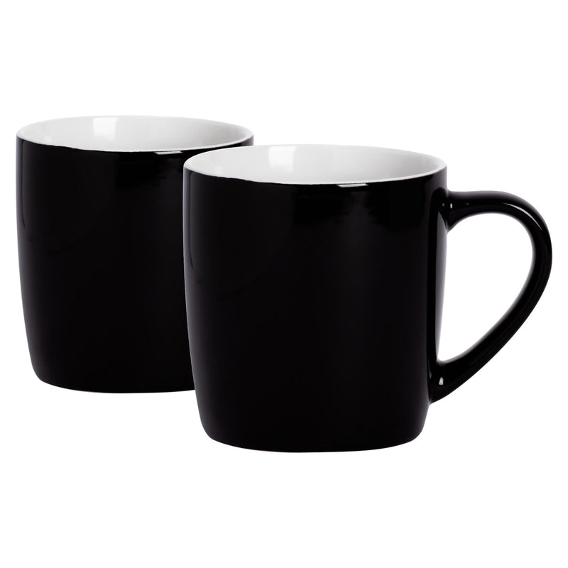 350ml Coloured Coffee Mugs - Pack of 2 - By Argon Tableware