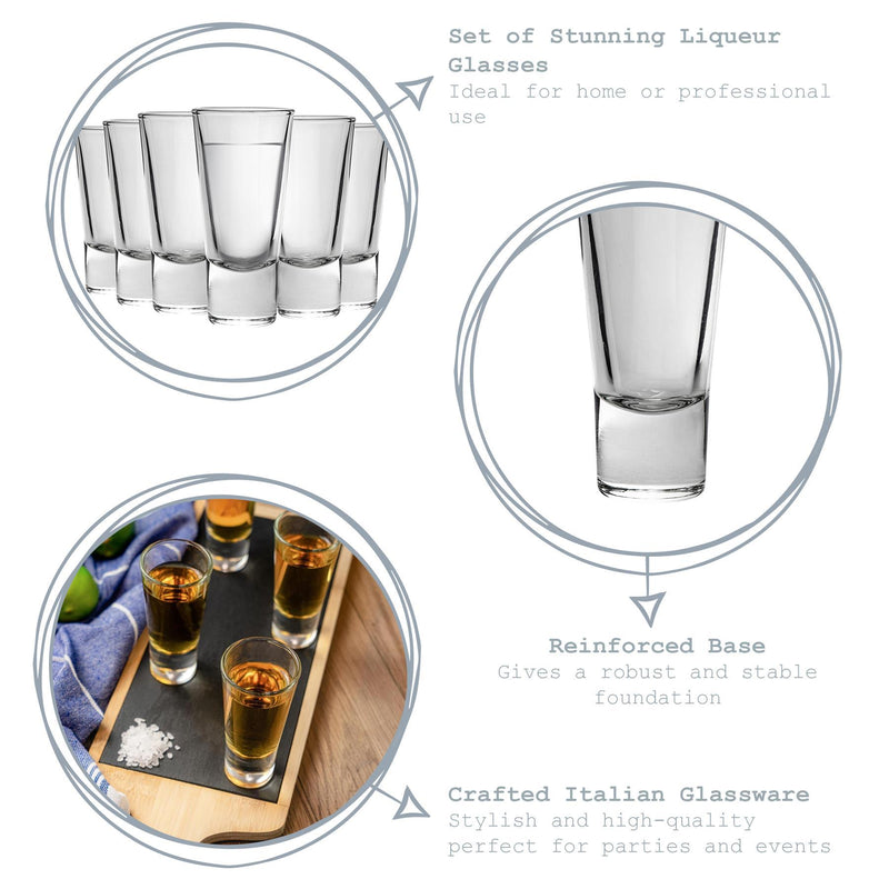 70ml Ypsilon Liqueur Espresso Glasses - By Bormioli Rocco