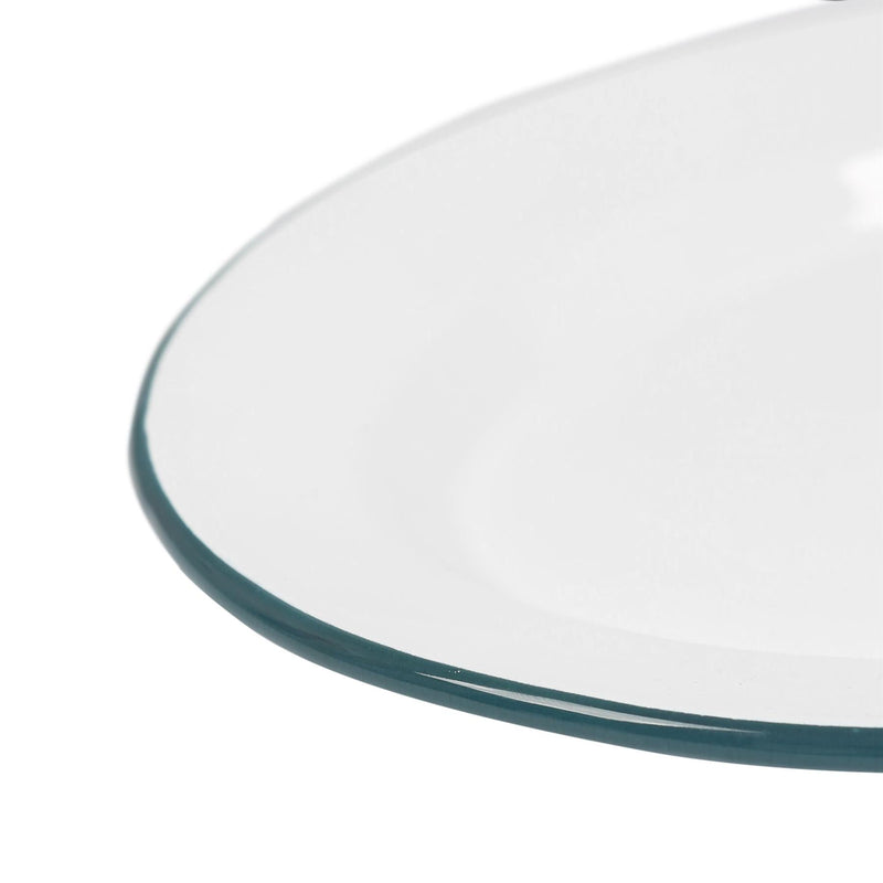 White Enamel Serving Platter - 30cm x 22cm - By Argon Tableware