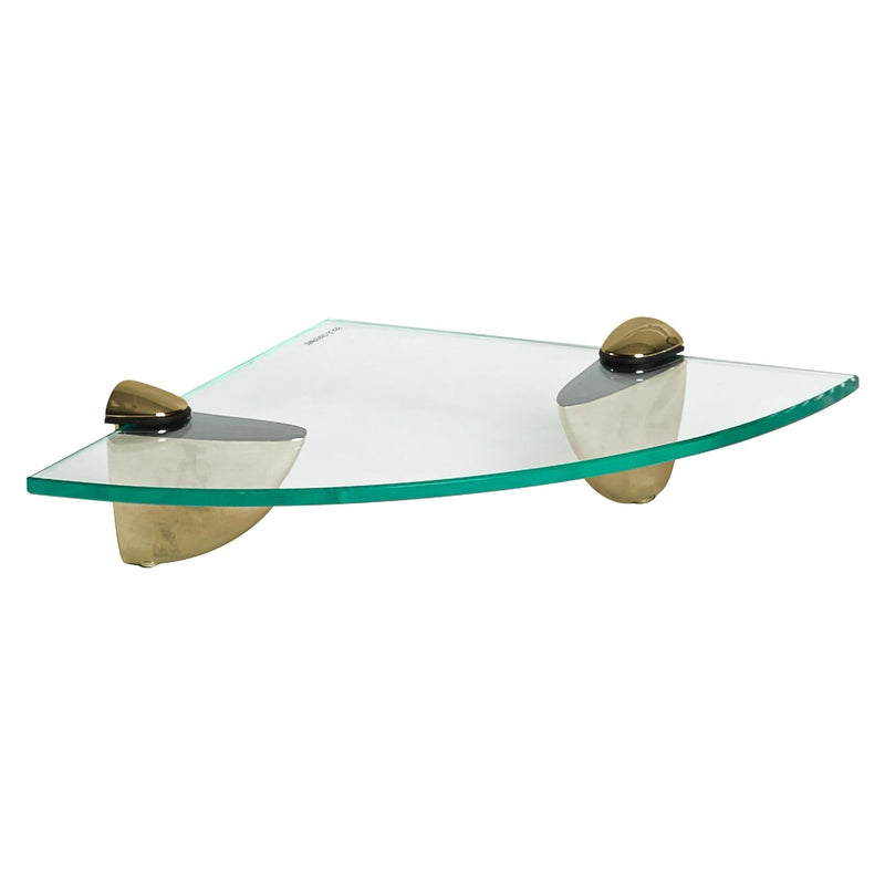 Floating Glass Corner Shelf - 20cm - By Harbour Housewares