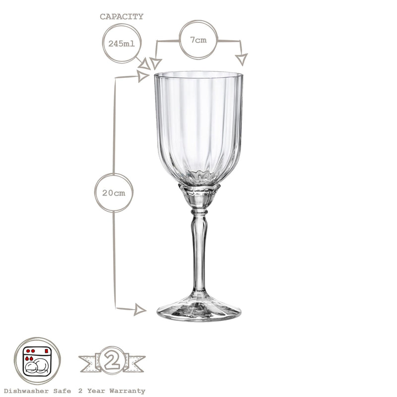 245ml Florian Cocktail Glasses - By Bormioli Rocco