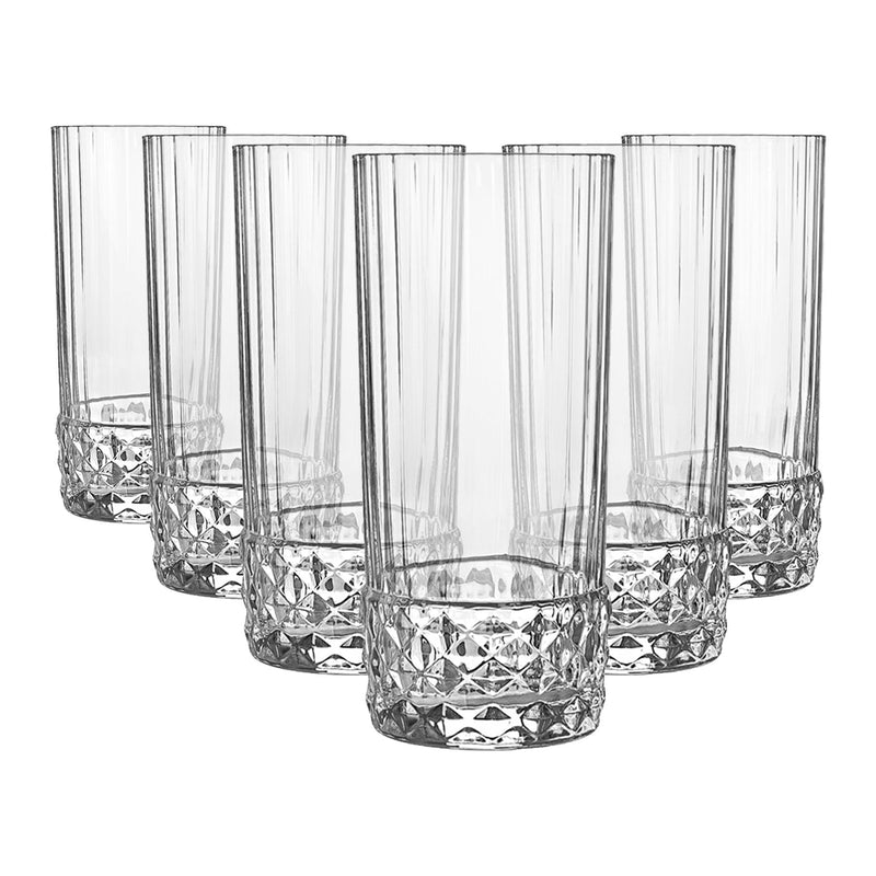 400ml America '20s Highball Glasses - By Bormioli Rocco