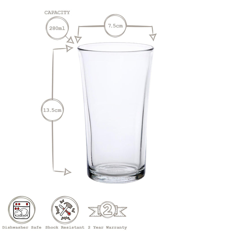 280ml Lys Highball Glasses - By Duralex