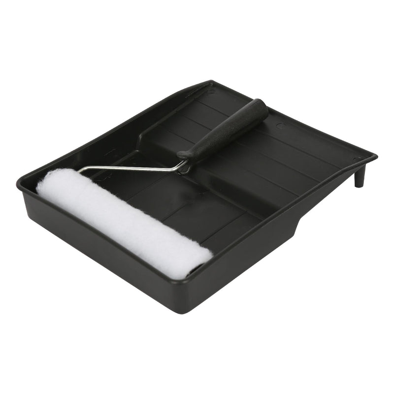 Paint Roller & Tray Set - 9" (23cm) - White - By Blackspur