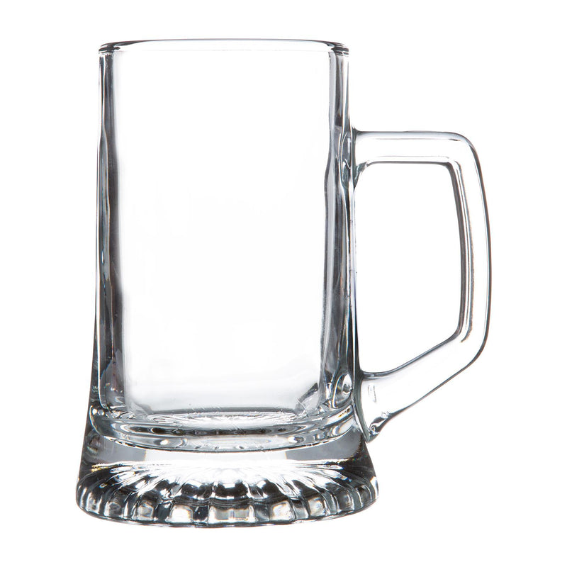 510ml Stern Tankard Glass Beer Mugs - Pack of 12 - By Bormioli Rocco