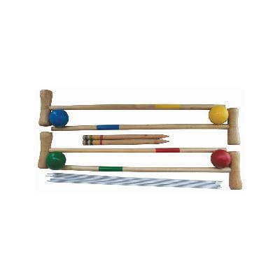 4pc Multi Wooden Croquet Set - By Redwood