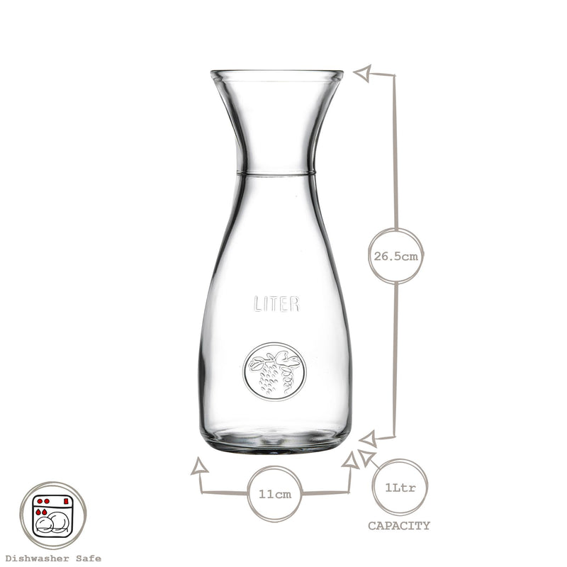 1L Bacchus Glass Carafe - By Pasabahce