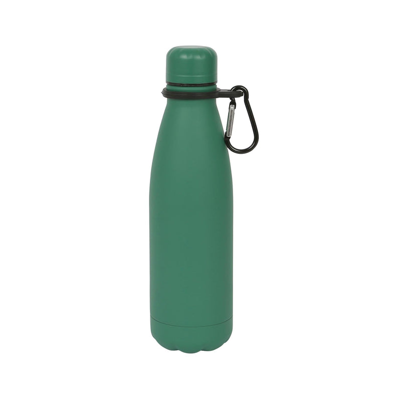 Stainless Steel Water Bottle with Carabiner Clip - 500ml