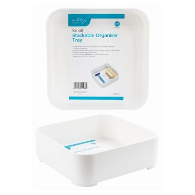 Plastic Stackable Storage Bin - White - By Ashley