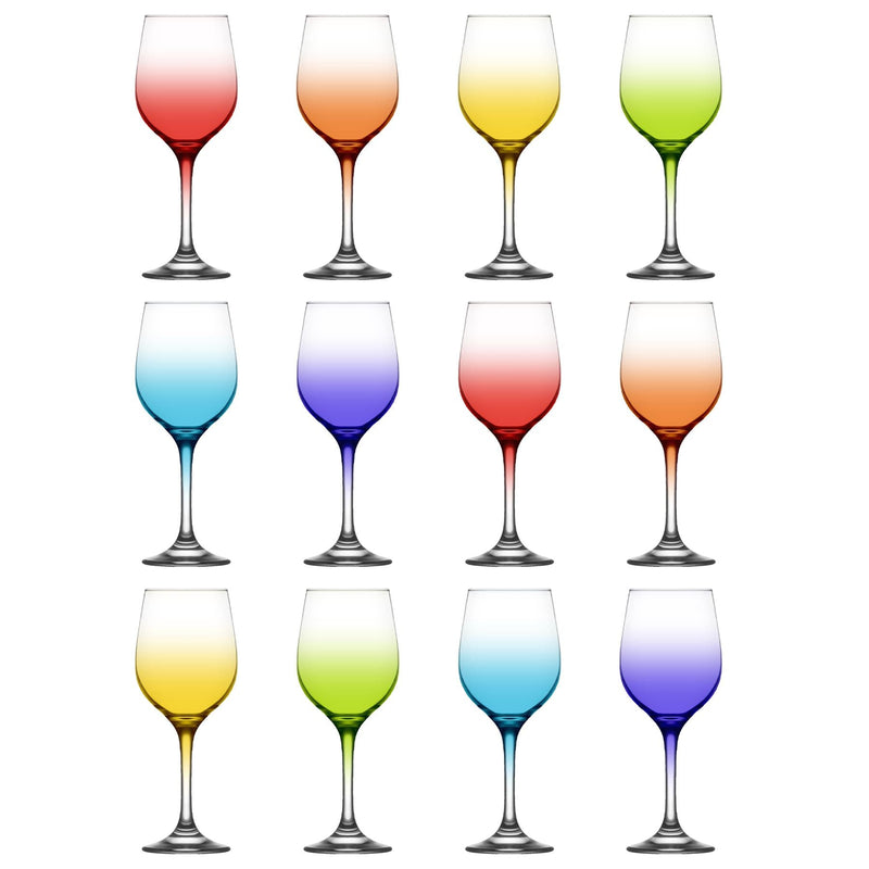 395ml Fame Full Colour Wine Glasses - By Lav