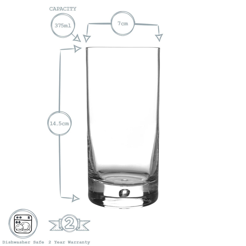 375ml Barglass Highball Glasses - By Bormioli Rocco