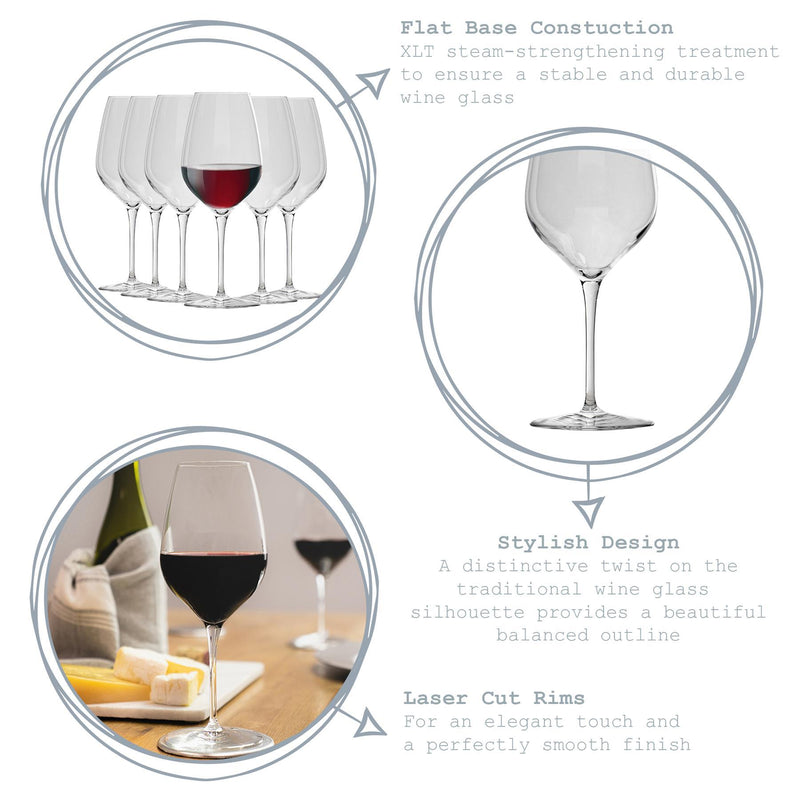 550ml Inalto Tre Sensi Wine Glasses - By Bormioli Rocco